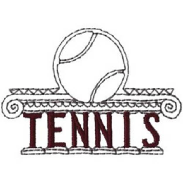 Picture of Olympic Tennis Machine Embroidery Design