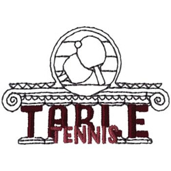 Olympic Table Tennis Machine Embroidery Design