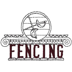 Olympic Fencing Machine Embroidery Design