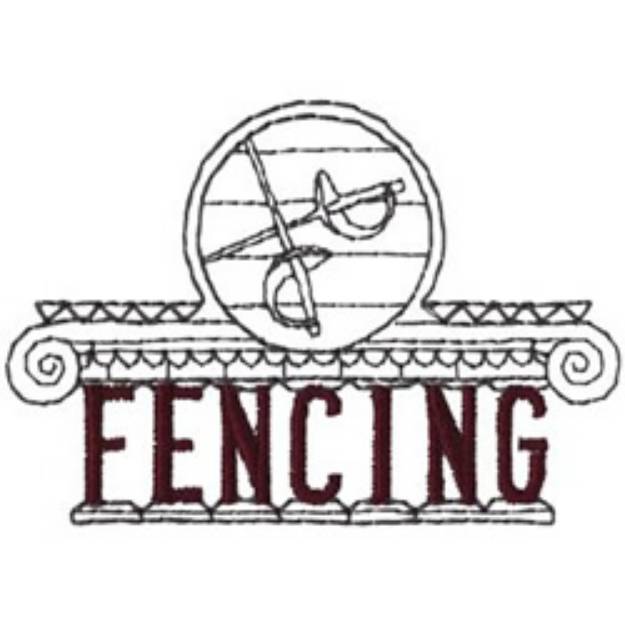Picture of Olympic Fencing Machine Embroidery Design