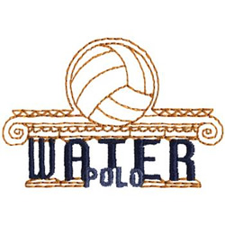 Olympic Water Polo Machine Embroidery Design