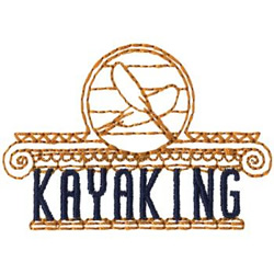 Olympic Kayaking Machine Embroidery Design