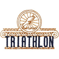 Olympic Triathlon Machine Embroidery Design