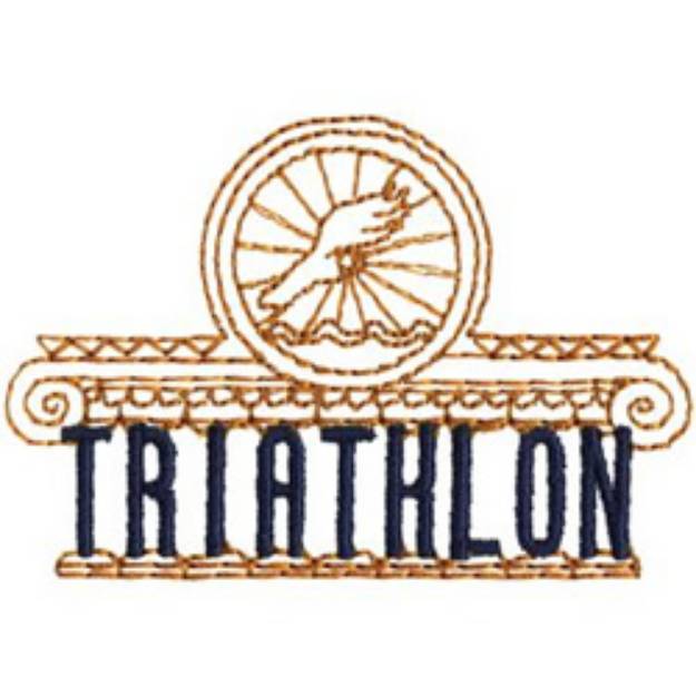 Picture of Olympic Triathlon Machine Embroidery Design