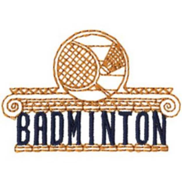 Picture of Olympic Badminton Machine Embroidery Design