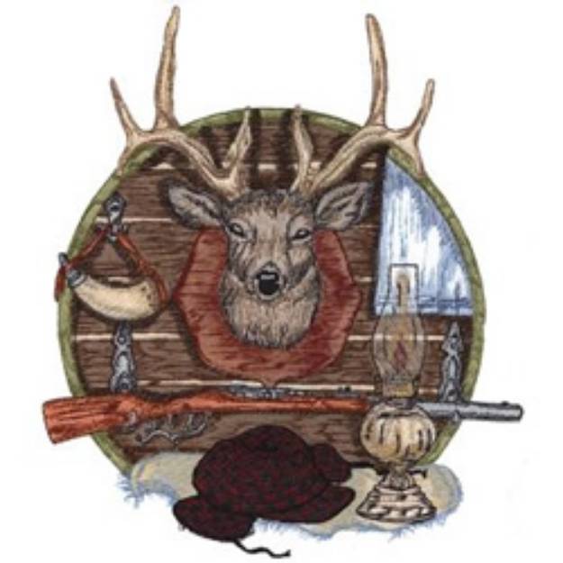 Picture of Old Time Hunting Machine Embroidery Design
