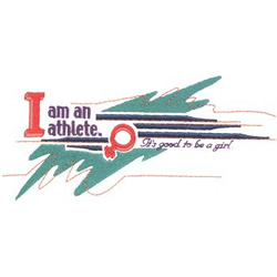 I Am An Athlete Machine Embroidery Design