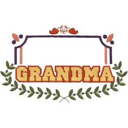 Grandma Border Machine Embroidery Design