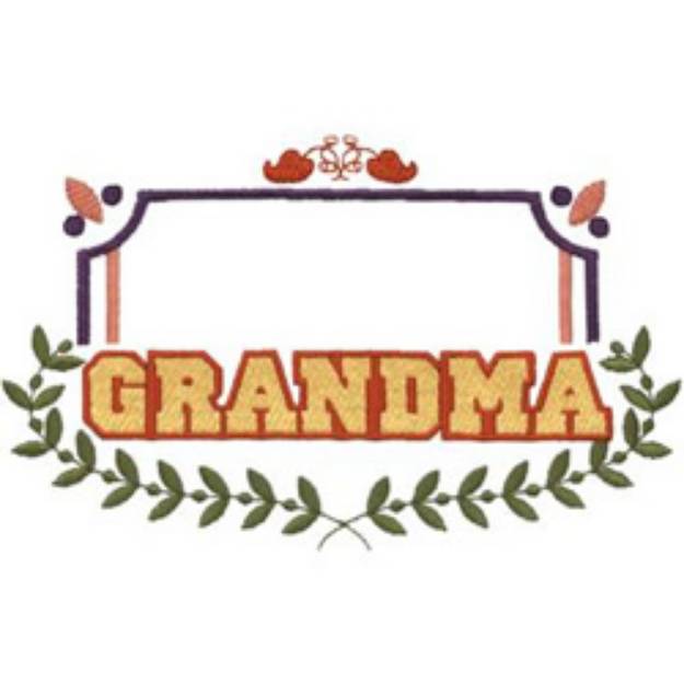 Picture of Grandma Border Machine Embroidery Design