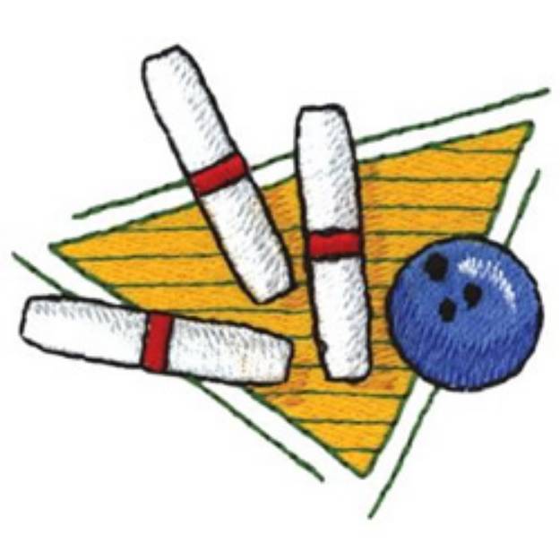 Picture of Candlepin Bowling Machine Embroidery Design