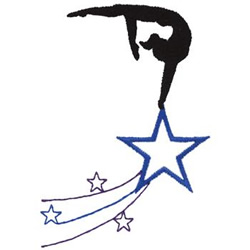 Gymnastics Star Machine Embroidery Design