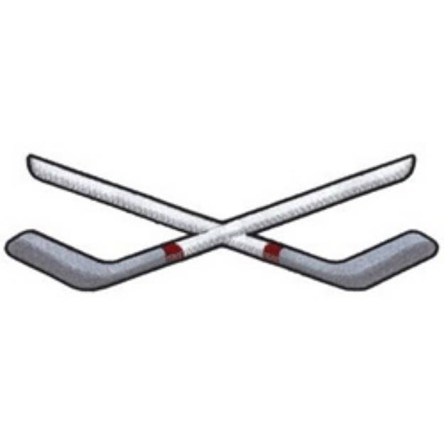 Picture of Street Hockey Sticks Machine Embroidery Design