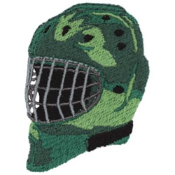 Goalie Helmet Machine Embroidery Design