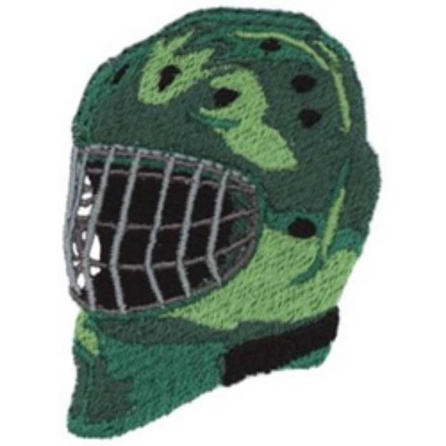 Picture of Goalie Helmet Machine Embroidery Design