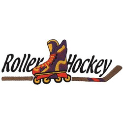 Roller Hockey Machine Embroidery Design