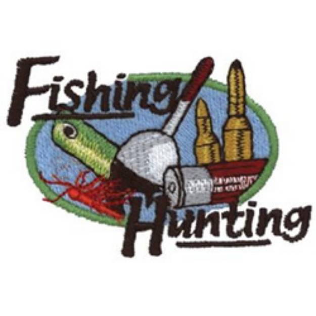 Picture of Fishing And Hunting Machine Embroidery Design