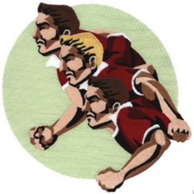 Picture of Rugby Scrum Machine Embroidery Design