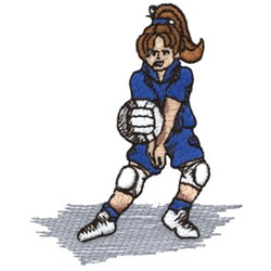 Volleyball Girl Machine Embroidery Design