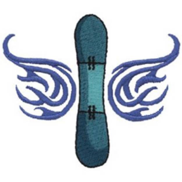 Picture of Snowboard Tribal Machine Embroidery Design