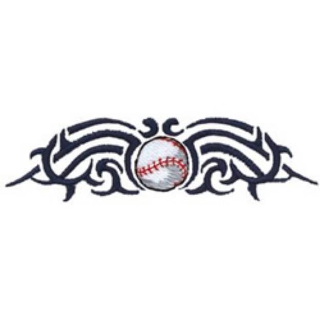 Picture of Tribal Softball Machine Embroidery Design
