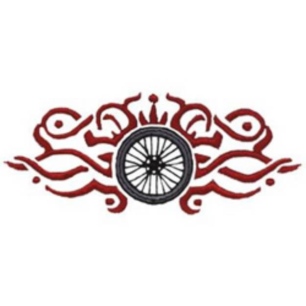 Picture of Tribal Biking Wheel Machine Embroidery Design