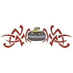 Curling Tribal Machine Embroidery Design