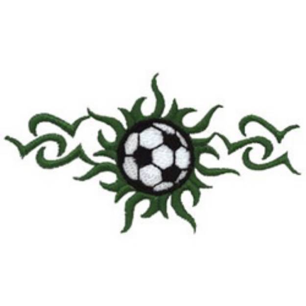 Picture of Tribal Soccer Ball Machine Embroidery Design