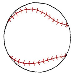 Baseball Outline Machine Embroidery Design