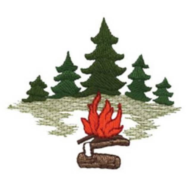 Picture of Campfire Scene Machine Embroidery Design
