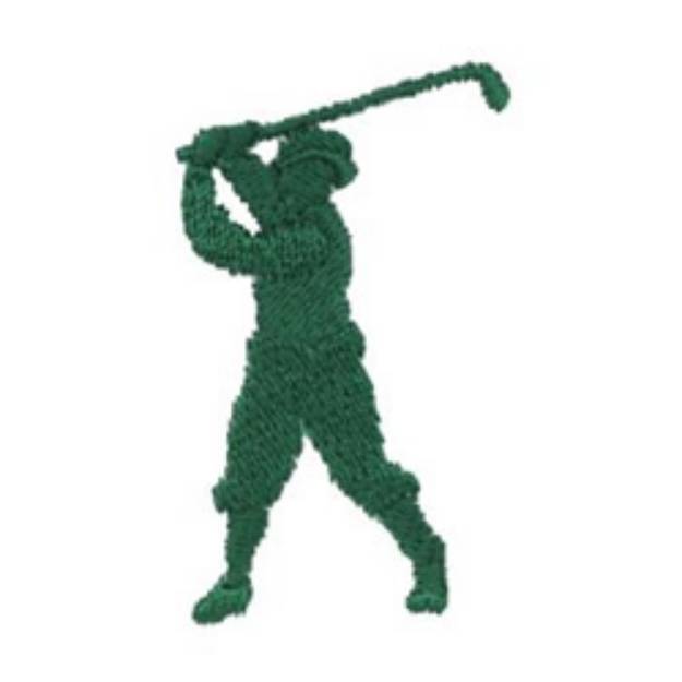 Picture of Golfer Silhouette Machine Embroidery Design