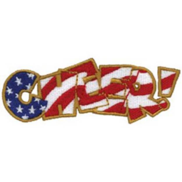 Picture of Patriotic Cheer Machine Embroidery Design