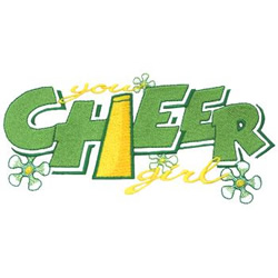 You Cheer Girl Machine Embroidery Design