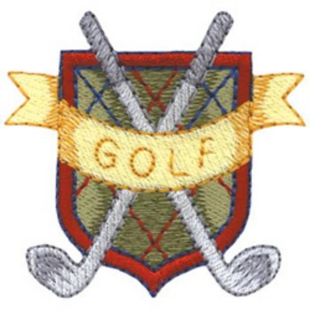 Picture of Golf Club Crest Machine Embroidery Design