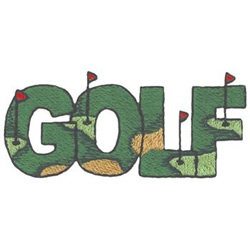 Golf Greens Machine Embroidery Design