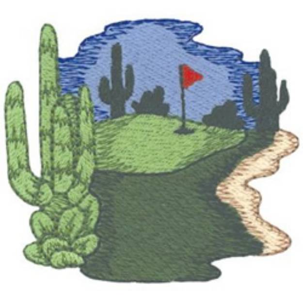 Picture of Desert Golf Machine Embroidery Design
