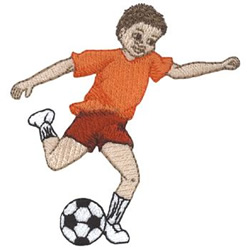 Soccer Boy Machine Embroidery Design
