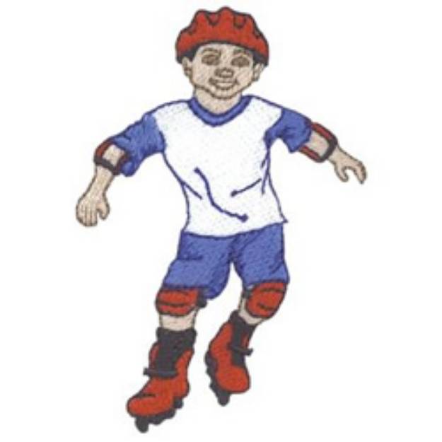 Picture of Skating Boy Machine Embroidery Design