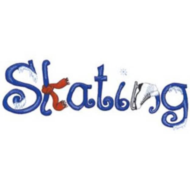 Picture of Ice Skating Machine Embroidery Design