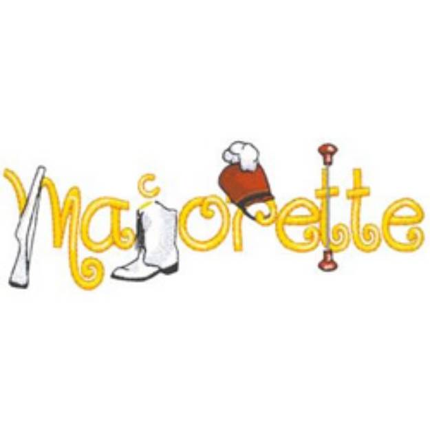 Picture of Majorette Machine Embroidery Design