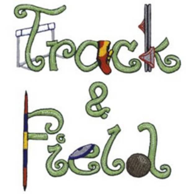 Picture of Track & Field Machine Embroidery Design