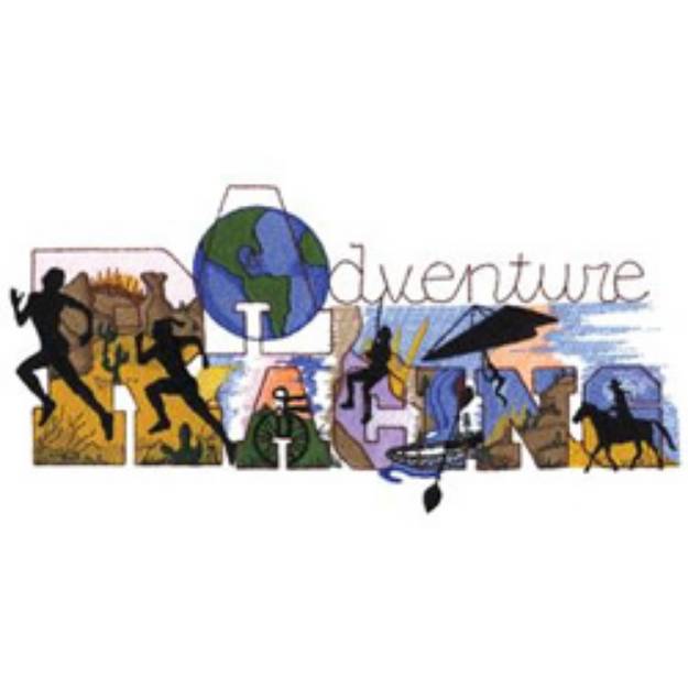 Picture of Adventure Racing Machine Embroidery Design
