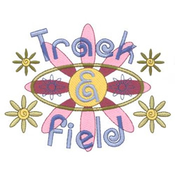 Track & Field Machine Embroidery Design