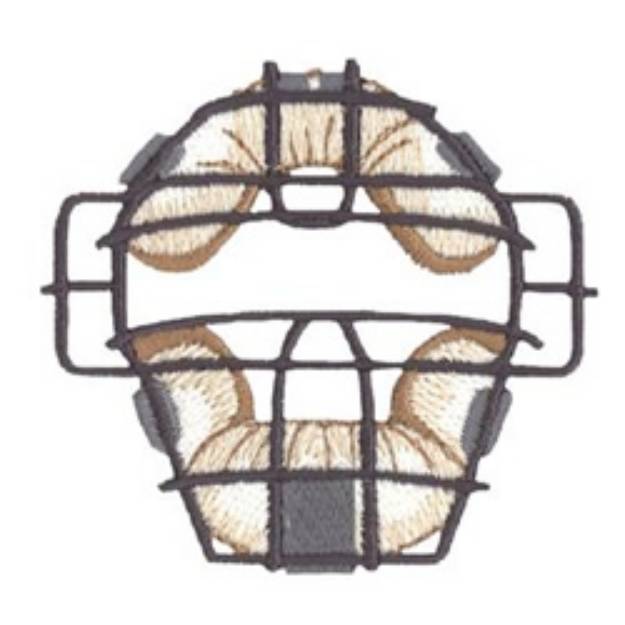 Picture of Umpires Mask Machine Embroidery Design