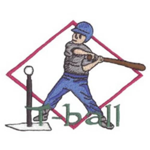 Picture of T-Ball Machine Embroidery Design