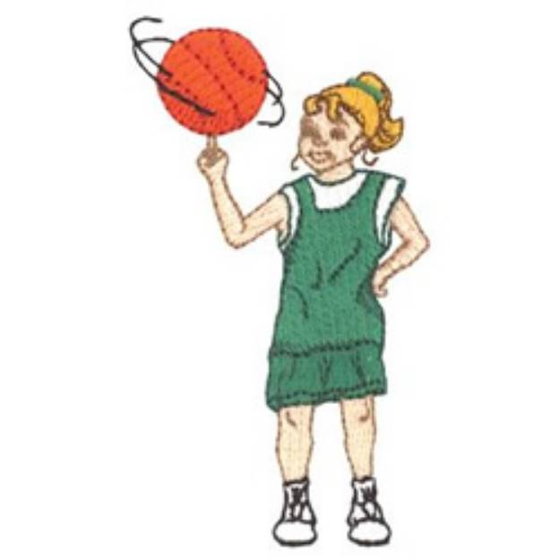 Picture of Basketball Girl Machine Embroidery Design