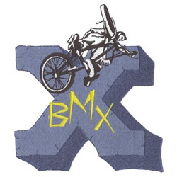 Extreme B M X Machine Embroidery Design