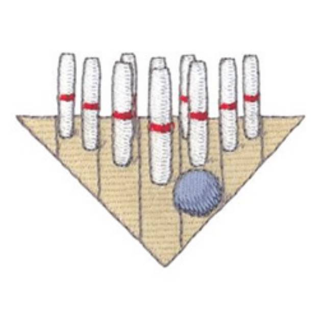 Picture of Candle Pin Bowling Machine Embroidery Design