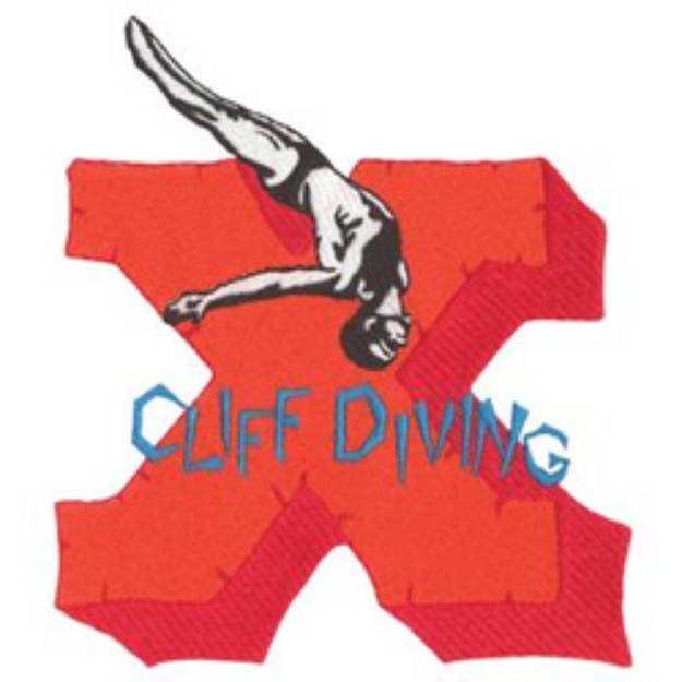 Picture of Cliff Diving Machine Embroidery Design