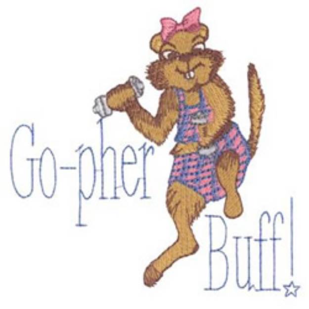 Picture of Go-Pher Buff Machine Embroidery Design