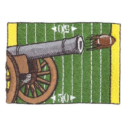 Football Cannon Machine Embroidery Design
